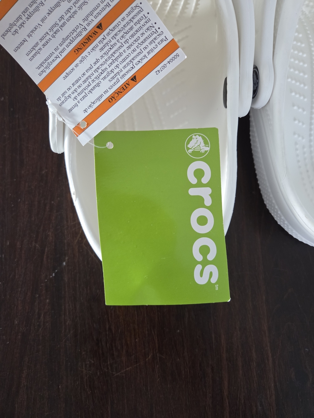 NWT Womens 7 Mens 9 CROCS White - Picture 11 of 11